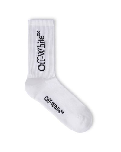 Off-White c/o Virgil Abloh Calcetines con logo en jacquard - Blanco