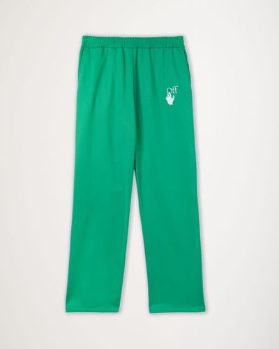 Off-White c/o Virgil Abloh Pantalones de chándal con logo bordado - Verde