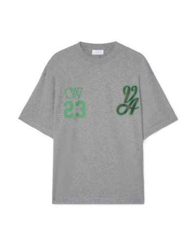 Off-White c/o Virgil Abloh T-shirt 23 Varsity Skate en coton - Gris