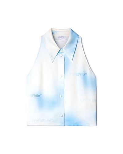 Off-White c/o Virgil Abloh Chemise à logo imprimé - Bleu