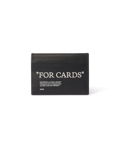 Off-White c/o Virgil Abloh Bookish Card, porte-carte avec lettrage - Noir