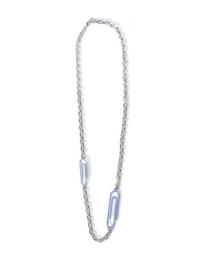 NIB OFF-WHITE C/O VIRGIL ABLOH Silver Papclip Cuff Bracelet Size OS $490
