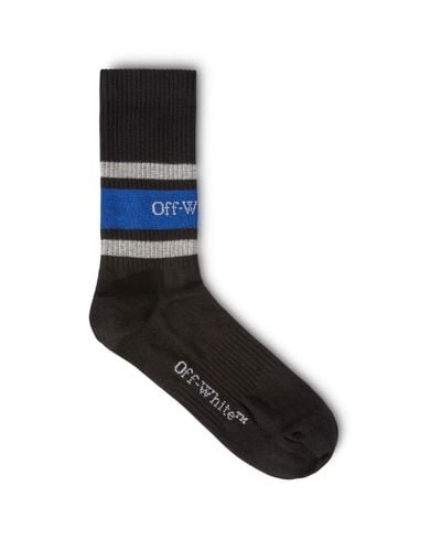 Off-White c/o Virgil Abloh Stripes Logo Medium Socks - Black