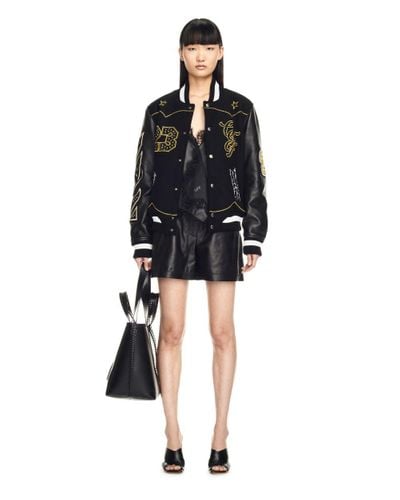 Off-White c/o Virgil Abloh Off- Varsity Bling Horseshoe Jacket - Black