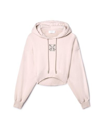 Off-White c/o Virgil Abloh Hoodie Bling Leaves Arrow à coupe crop - Rose