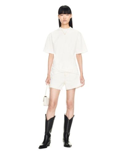 Off-White c/o Virgil Abloh Vestido de punto fino de canalé - Blanco