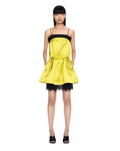 Off-White c/o Virgil Abloh Duchesse Slip Anorak Dress - Yellow