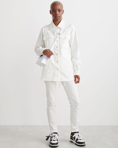 Off-White c/o Virgil Abloh Corporate デニムシャツ - ホワイト