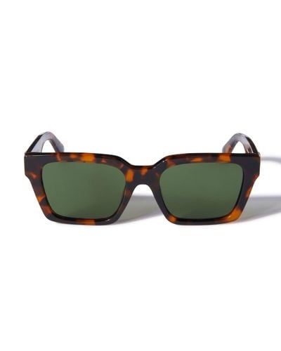 Off-White c/o Virgil Abloh Branson Tortoiseshell-effect Sunglasses - Green