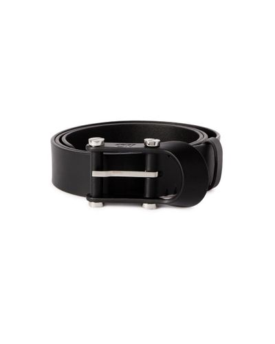 Off-White - White leather belt with metal logo OWRB112F23LEA001 - buy with  Latvia delivery at Symbol