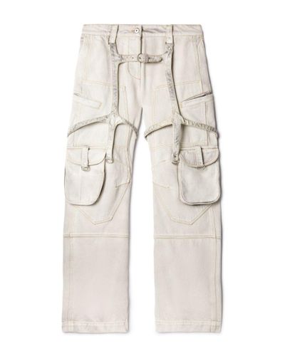 Off-White c/o Virgil Abloh Pantalon fuselé Laundry à poches cargo - Blanc