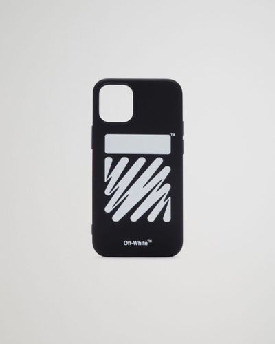 Off-White c/o Virgil Abloh Funda para iPhone 12 Mini con estampado Diag - Negro
