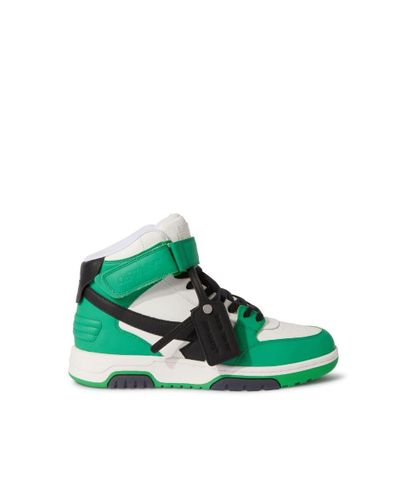 Off-White c/o Virgil Abloh Out Of Office Mid Top Lea - Green
