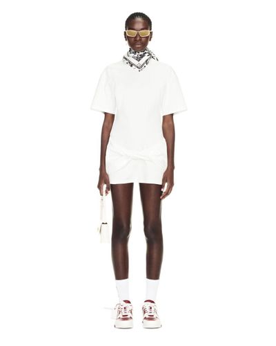 Off-White c/o Virgil Abloh Arrow Twisted T-shirt Dress - White
