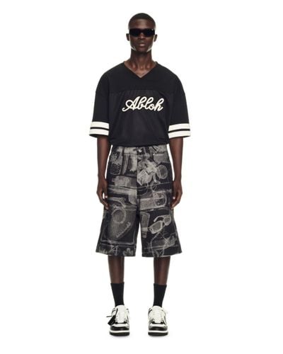 Off-White c/o Virgil Abloh Xray Denim Shorts - Black