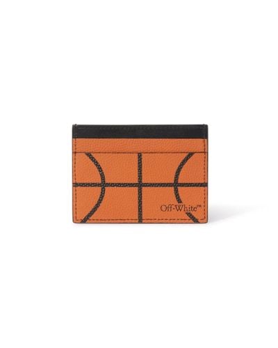 Off-White c/o Virgil Abloh Tarjetero Basketball con logo - Blanco