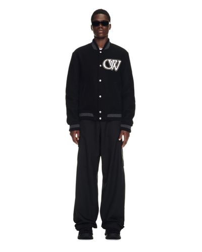 Off-White c/o Virgil Abloh Chaqueta bomber con apliques y logo - Negro