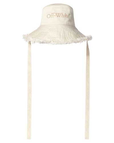 Off-White c/o Virgil Abloh Over Logo-embroidered Bucket Hat - White