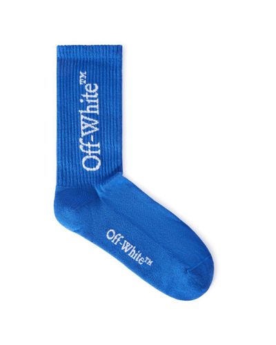 Off-White c/o Virgil Abloh Bookish-print Mid-calf Socks - Blue