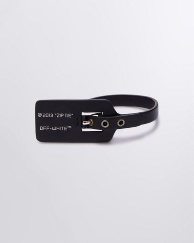 Off-White c/o Virgil Abloh Zip Tie Leather Bracelet - Black