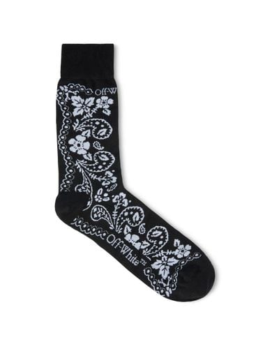Off-White c/o Virgil Abloh Bandana Intarsia Socks - Black