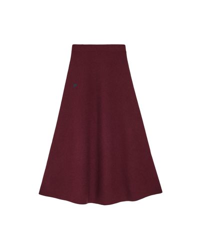 PANGAIA Archive Women Recycled Cashmere Skirt - Red