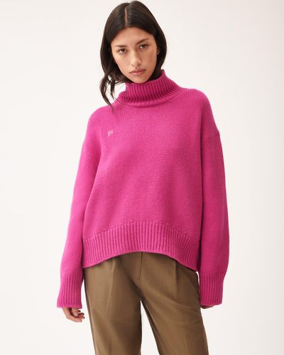 PANGAIA Recycled Cashmere Turtleneck Jumper - Pink