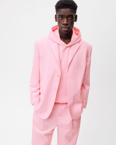 PANGAIA Sale Men's Cotton Oversized Tailored Blazer - Pink