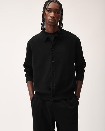 PANGAIA Dna Knitted Collared Shirt - Black