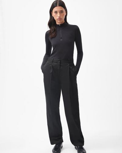 PANGAIA Cotton Tailored Trousers - Black