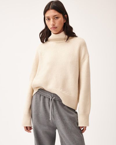 PANGAIA Recycled Cashmere Turtleneck Jumper - Natural