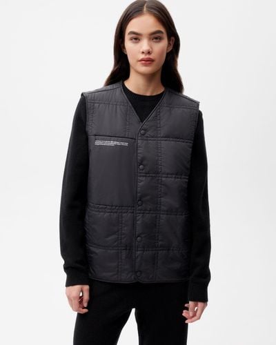 PANGAIA Flower-warmth Quilted Gilet - Black