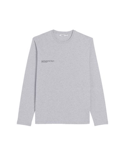 PANGAIA Archive Organic Cotton Long Sleeve T-shirt With C-fiber - Grey