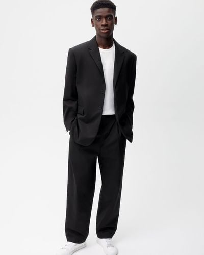 PANGAIA Men's Cotton Tailored Trousers - Black