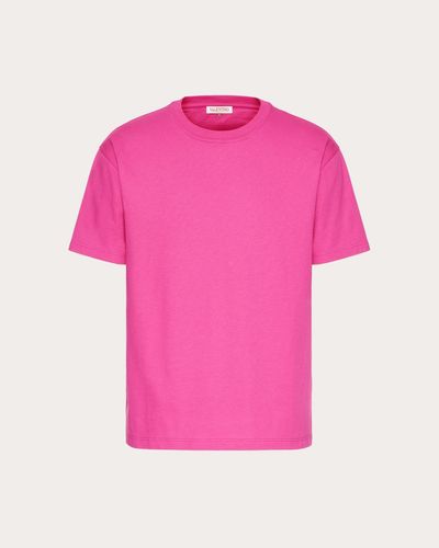 Valentino T-SHIRT AUS BAUMWOLLE MIT STUD - Pink