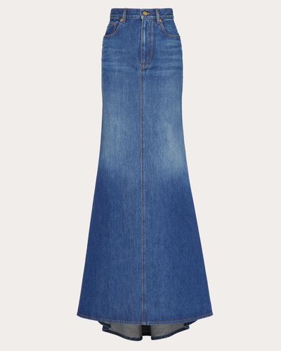 Valentino LANGER JEANSROCK - Blau