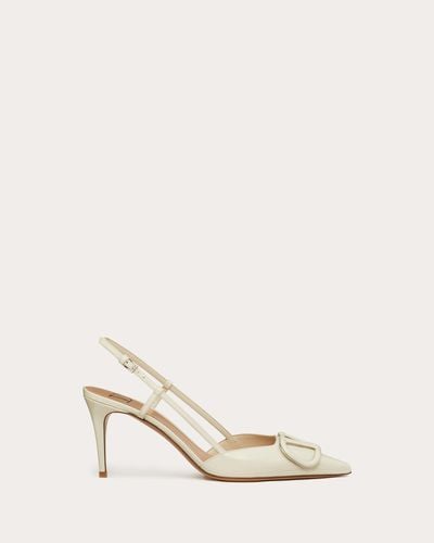 Valentino Garavani SLINGBACK-PUMPS VLOGO SIGNATURE AUS LACKLEDER MIT 80 MM-ABSATZ