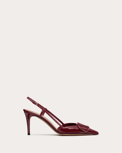 Valentino Garavani SLINGBACK-PUMPS VLOGO SIGNATURE AUS LACKLEDER MIT 80 MM-ABSATZ - Pink