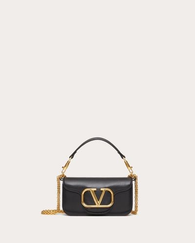Valentino Garavani KLEINE SCHULTERTASCHE LOCÒ AUS KALBSLEDER - Natur