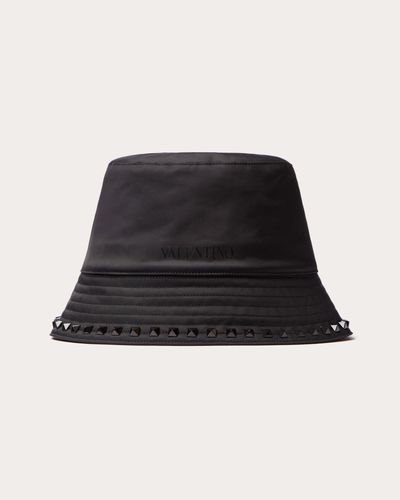 Valentino Garavani BLACK UNTITLED BUCKET HAT - Schwarz