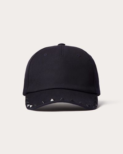 Valentino Garavani ROCKSTUD BASECAP AUS BAUMWOLLE MIT STUD-APPLIKATION - Blau