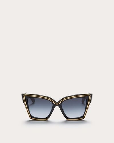 Valentino "V – GRACE" OVERSIZE CAT-EYE-RAHMEN AUS ACETAT MIT TITANDETAILS - Blau