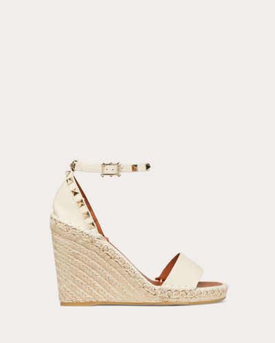 Valentino Garavani WEDGES ROCKSTUD DOUBLE AUS GEKÖRNTEM KALBSLEDER MIT 105 MM-ABSATZ - Mehrfarbig