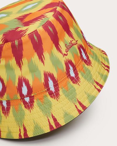 Valentino Garavani Bucket Hat Mit Round Rain-print Aus Nylon - Orange