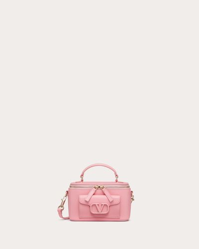 Valentino Garavani KLEINE LOCÒ HANDTASCHE AUS KALBSLEDER - Pink