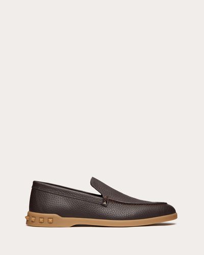 Valentino Garavani LEISURE FLOWS SLIPPER AUS GENARBTEM KALBSLEDER - Weiß