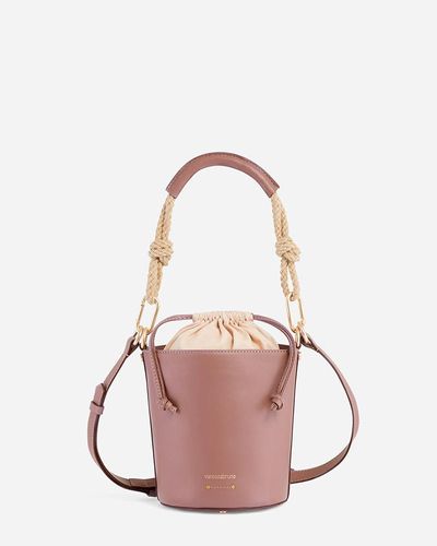 Vanessa Bruno Mini sac seau Holly En cuir lisse - Rose