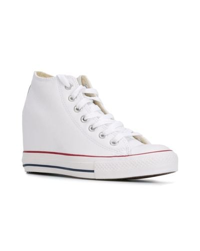 Converse 'chuck Taylor All Star Lux Wedge' Sneakers in White - Lyst