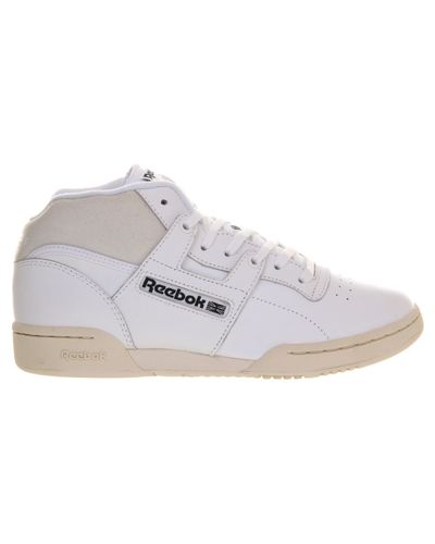 Reebok Workout Mid in White | Lyst