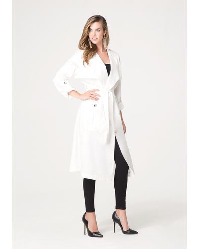 white silk duster coat